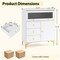 Grey Engineered Wood Cabinet with Tempered Glass Door, 3 Drawers and Adjustable Shelf